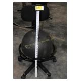Balance ball and chair