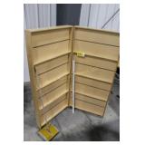 Bifold Display shelf on rollers & vintage vacuum