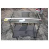 Glass top computer desk