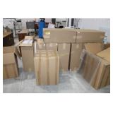 Several boxes of classroom dividers for Covid