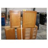 4 cabinets, wall mount and base