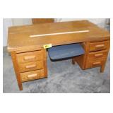 Wooden computer desk