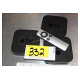 3 Apple TV boxes, 1 remote