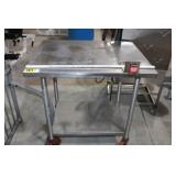 Stainless steel rolling table on Casters