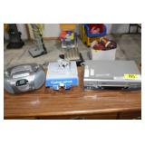 VCR player, camera, radio