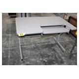 Gray computer work station desk