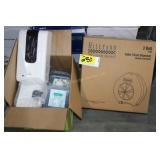 Soap dispenser, soap, toilet paper dispenser