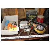golf cart charger, battery & misc