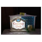 Vintage Country Club Malt lighted sign