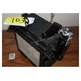 Antique Graflex camera and accesories in case