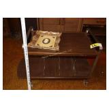 rolling cart & decor