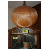 Vintage hanging lamp and small wind chime