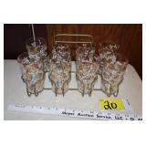 Gold Rimmed Vintage Glass Set