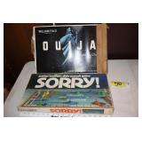 Ouiji Board & Sorry board games