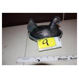 Carnival Glass nesting Hen