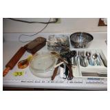 kitchen items - utensils, bowls, rolling pin, etc