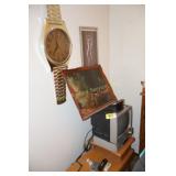 Retro Night stand, TV, VCR, wall decor