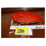 Francoma pottery leaf dish