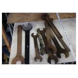 Large antique wrenches