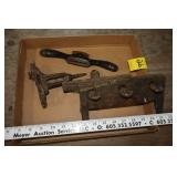Antique rope making tool, leather/dowel cutter,
