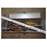 tool box, files, 2 speed wrenches