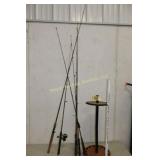 Fishing poles & rod stand