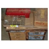 6 drawer wooden cabinet & hardware