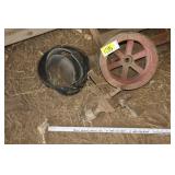 Pulley wheel, bucket, etc