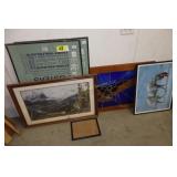 pictures, stain glass eagle, frames