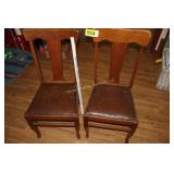 2 Antique dining chairs
