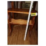 Handmade oak table w/magazine rack