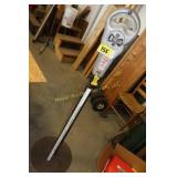 Parking meter on stand, has key