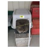 Large pet crate & wooden box