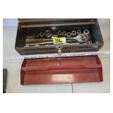 tool box, lg 3/4" drive socket set- not complete
