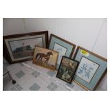 5 framed pictures