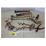 Hoof trimmers, nippers, antique bits, etc