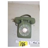 Green rotary phone