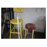 2 metal stools