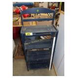 Vintage folding wooden shelf