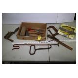 Vice grips, clamps, bale hook, wire brushes, etc