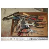 screwdrivers, pliers, various tools