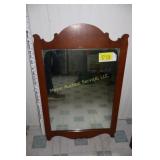 antique wooden mirror