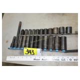 342 Impact sockets 1/2" drive