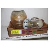 Chicken waterer glass, bases, etc