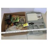 Fishing reels, knives, etc