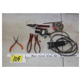 Tape measure, snips, etc