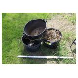 3 enamel canning pots
