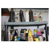 Oils & antifreeze on shelves