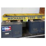 Mechanics cord shelf & 2 metal files