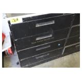 Metal file cabinet & contents